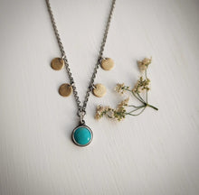 Load image into Gallery viewer, Turquoise Little Moons Necklace
