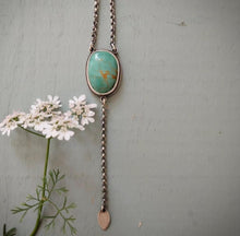 Load image into Gallery viewer, Nevada Turquoise Lariat Necklace