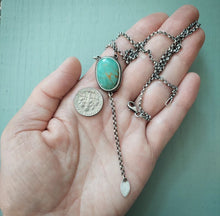 Load image into Gallery viewer, Nevada Turquoise Lariat Necklace