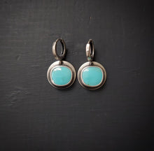 Load image into Gallery viewer, Turquoise Moon Hoops