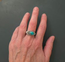 Load image into Gallery viewer, Turquoise Signet Ring 6.25