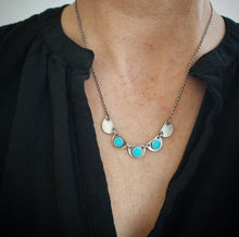 Load image into Gallery viewer, Turquoise Half Moon Necklace