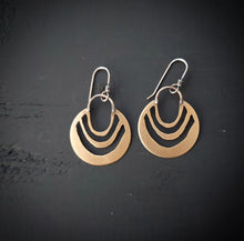 Load image into Gallery viewer, Synergy Earrings~Brass + Sterling Silver