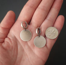 Load image into Gallery viewer, Moon Huggie Hoops