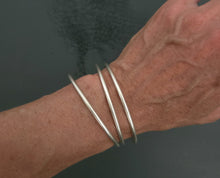 Load image into Gallery viewer, Bangle Set of Three~ Sterling Silver