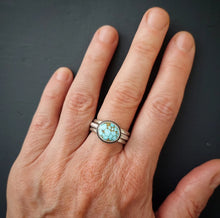 Load image into Gallery viewer, Turquoise Stacking Ring Set size 6.5
