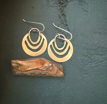Load image into Gallery viewer, Synergy Earrings~Brass+Sterling Silver