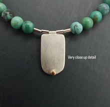 Load image into Gallery viewer, Turquoise Beaded Necklace w/Charm