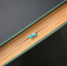 Load image into Gallery viewer, Blue Dot Post Earrings