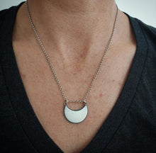 Load image into Gallery viewer, Sterling Silver Crescent Moon Necklace