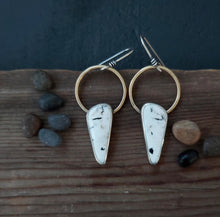 Load image into Gallery viewer, White Buffalo Golden Hoops