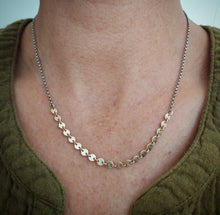 Load image into Gallery viewer, Little Moons Necklace~Sterling Silver + Gold Fill