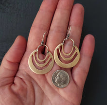 Load image into Gallery viewer, Synergy Earrings~Brass + Sterling Silver