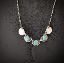 Load image into Gallery viewer, Turquoise Half Moon Necklace