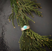 Load image into Gallery viewer, Turquoise Stacking Ring Set Size 8