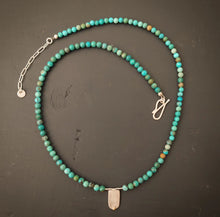 Load image into Gallery viewer, Turquoise Beaded Necklace w/Charm