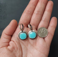 Load image into Gallery viewer, Turquoise Moon Hoops