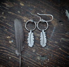 Load image into Gallery viewer, Feather Hoops
