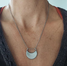 Load image into Gallery viewer, Sterling Silver Crescent Moon Necklace