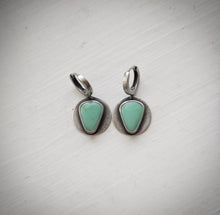 Load image into Gallery viewer, Turquoise Moon Hoops