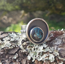 Load image into Gallery viewer, Blue Moon Turquoise Moonshadow Ring