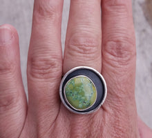 Load image into Gallery viewer, Blue Moon Turquoise Moonshadow Ring
