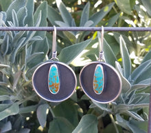 Load image into Gallery viewer, Sunshine~Moonshine Kingman Turquoise Earrings no.2
