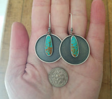 Load image into Gallery viewer, Sunshine~Moonshine Kingman Turquoise Earrings no.2