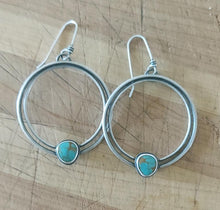 Load image into Gallery viewer, Kingman Turquoise Double Hoop no.2