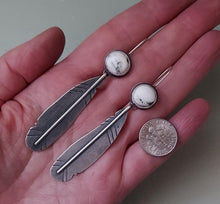 Load image into Gallery viewer, White Buffalo Peace Earrings