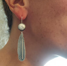 Load image into Gallery viewer, White Buffalo Peace Earrings