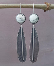 Load image into Gallery viewer, White Buffalo Peace Earrings