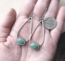 Load image into Gallery viewer, Kingman Turquoise Teardrop Hoops