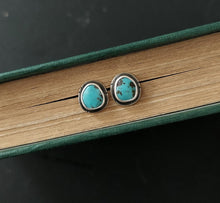 Load image into Gallery viewer, Kingman Turquoise Post Earrings