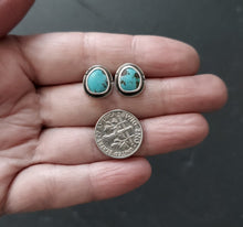 Load image into Gallery viewer, Kingman Turquoise Post Earrings