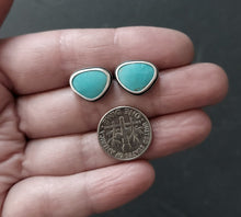 Load image into Gallery viewer, Turquoise Triangle Post Earrings