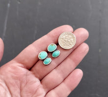 Load image into Gallery viewer, Double Turquoise Post Earrings
