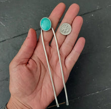 Load image into Gallery viewer, Turquoise Hair Fork no.1