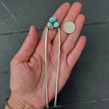 Load image into Gallery viewer, Turquoise Hair Fork no.2
