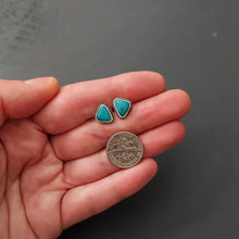 Load image into Gallery viewer, Triangle Bluebird Post Earrings