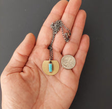 Load image into Gallery viewer, Turquoise and Brass Necklace

