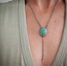 Load image into Gallery viewer, Nevada Turquoise Lariat Necklace
