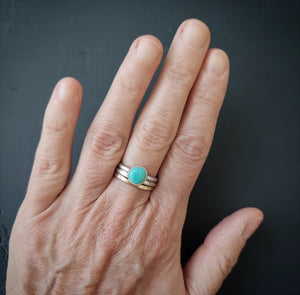 Turquoise Stacking Ring Set Size 7