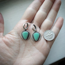 Load image into Gallery viewer, Turquoise Moon Hoops
