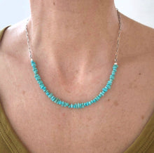 Load image into Gallery viewer, Turquoise + Chain Necklace
