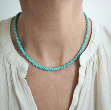 Load image into Gallery viewer, Turquoise Beaded Necklace 17 1/4"-18 1/4"
