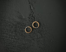 Load image into Gallery viewer, Bronze Huggie Hoops
