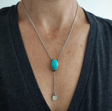 Load image into Gallery viewer, Turquoise Lariat Necklace
