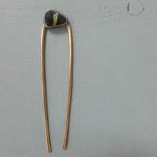 Load image into Gallery viewer, Blackjack Turquoise Hair Fork
