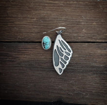 Load image into Gallery viewer, Wing + Turquoise Earrings
